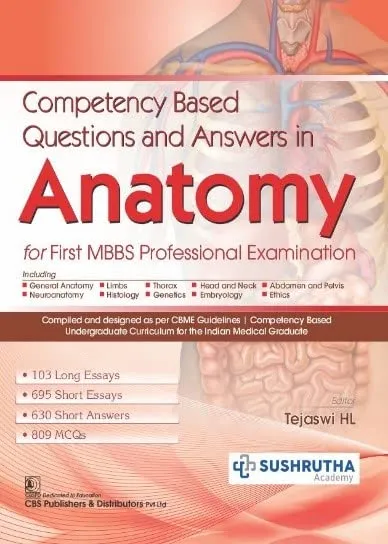 Competency Based Questions And Answers In Anatomy For First Mbbs Professional Examination | Paperback