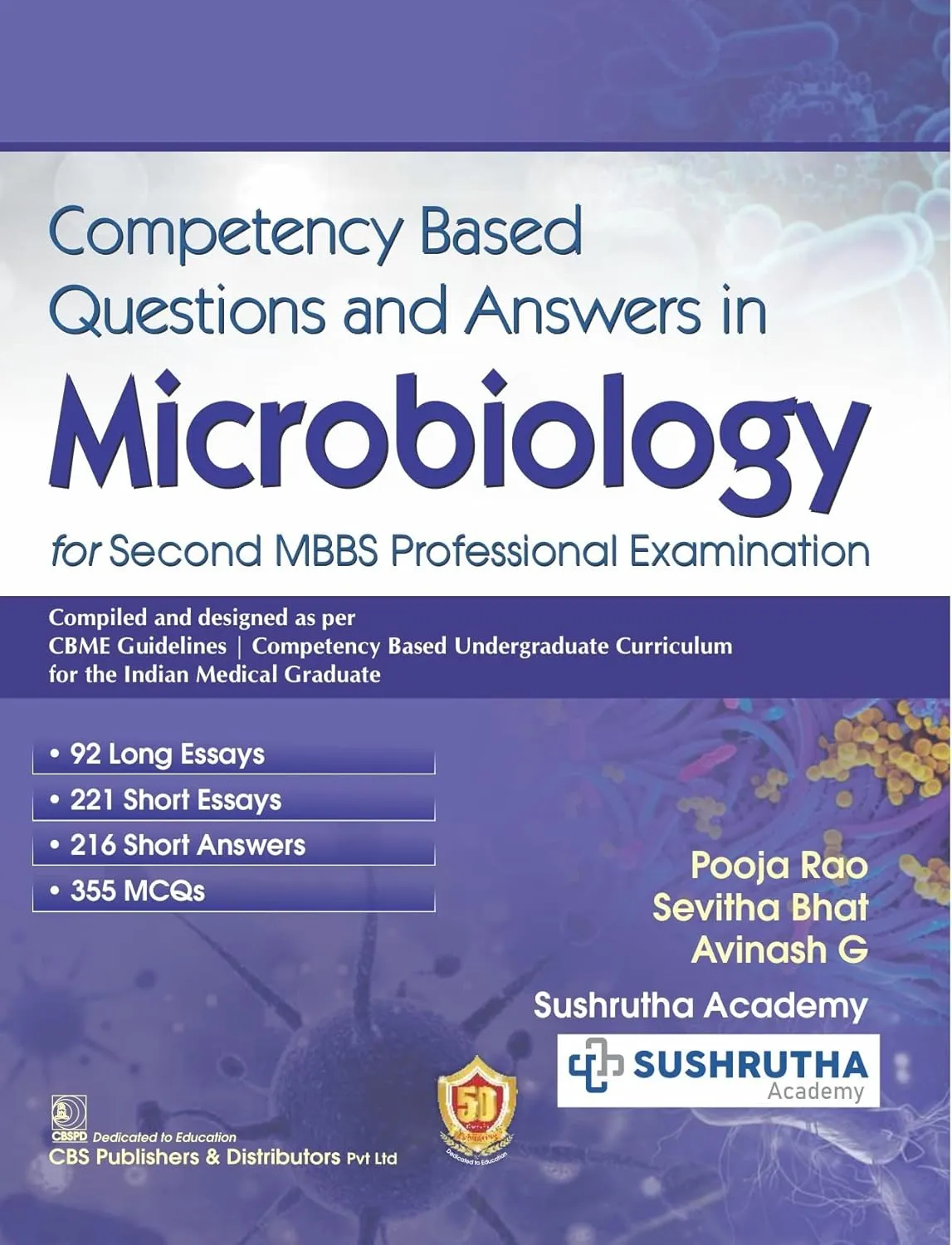 Competency Based Questions And Answers In Microbiology For Second Mbbs Professional Examination | Paperback