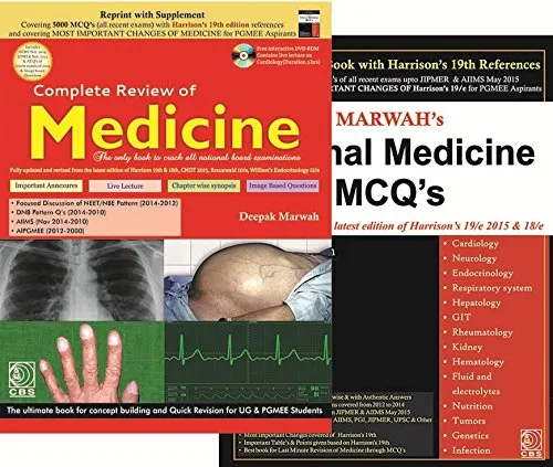 Complete Review of Medicine With Marwah's Internal Medicine MCQs Combo Pack | Paperback