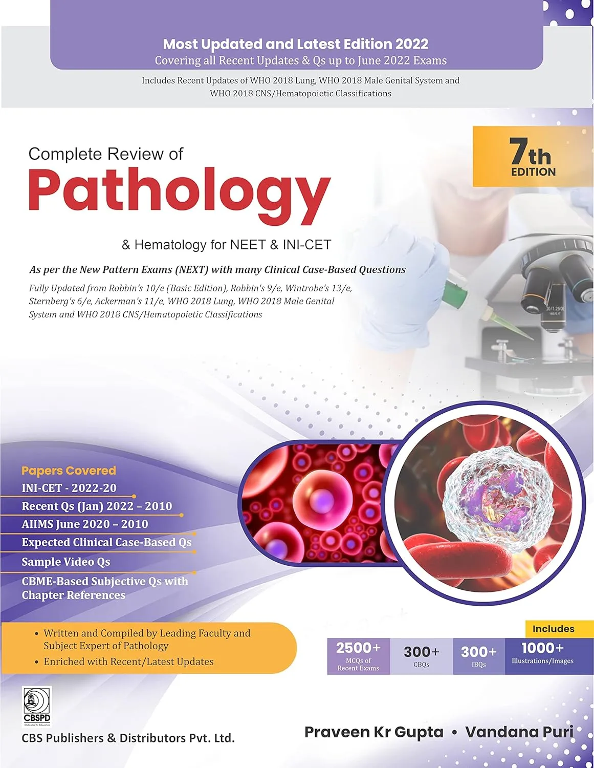 Complete Review Of Pathology And Hematology For Neet And Ini-Cet 7th Edition | Paperback