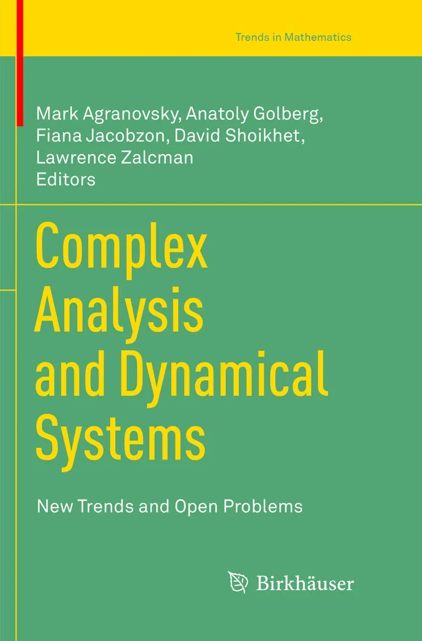 Complex Analysis And Dynamical Systems New Trends And Open Problems | Paperback