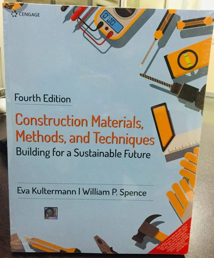 Construction Materials | Methods | and Techniques Building for a Sustainable Future | 4th Edition | Paperback