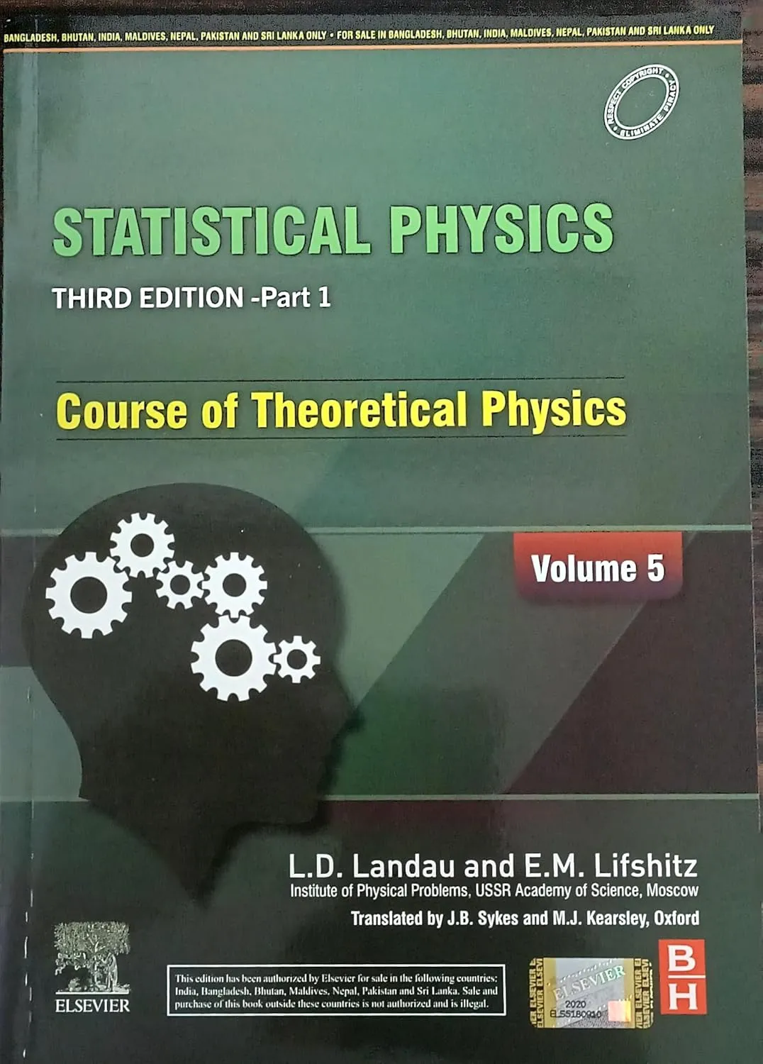 Course of Theoretical Physics | Volume 5 Statistical Physics | Part-1 | Third Edition