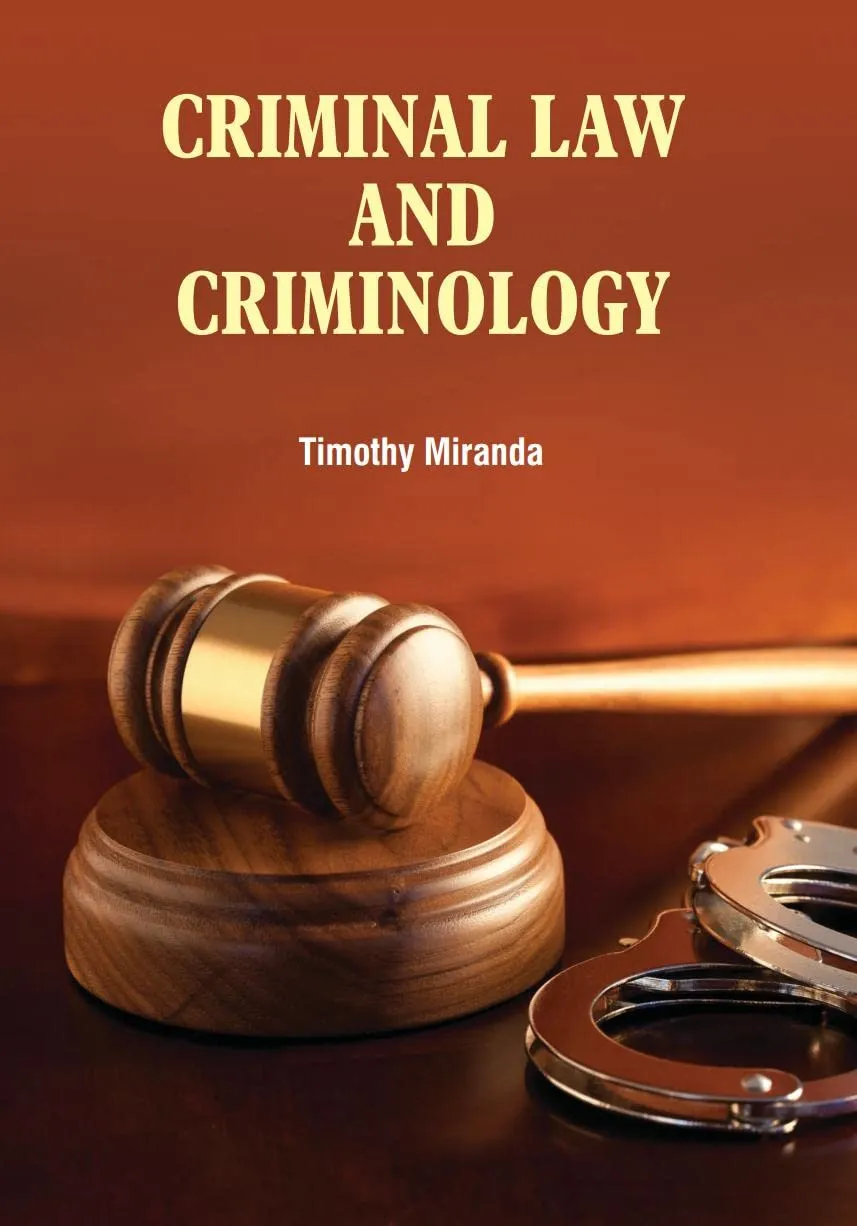 Criminal Law And Criminology | Hardcover