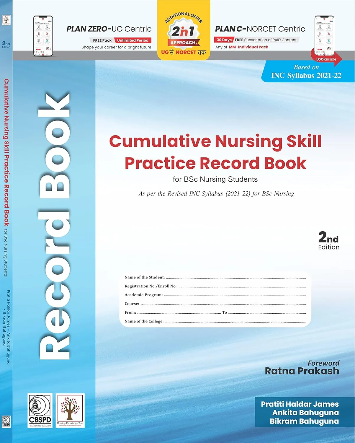 Cumulative Nursing Skill Practice Record Book For Bsc Nursing 2nd Edition | Paperback