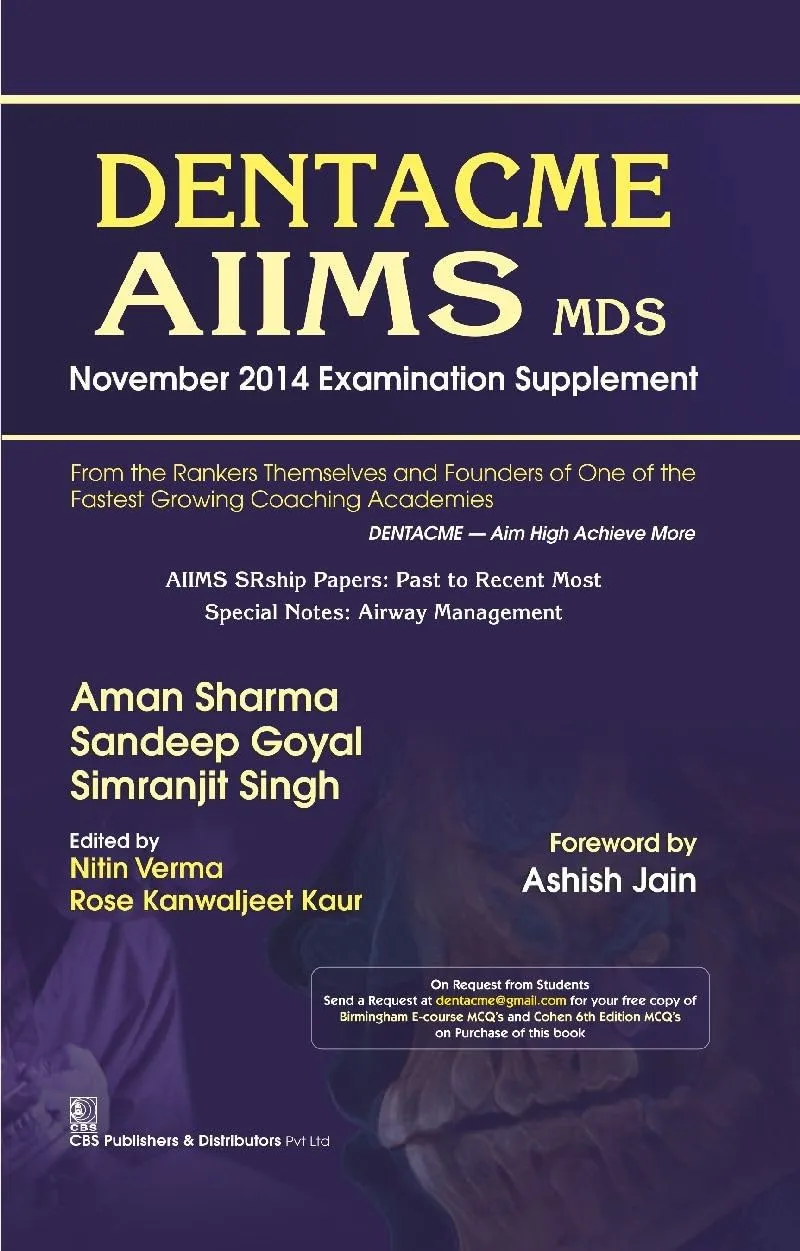 Dentacme AIIMS MDS November 2014 Examination Supplement | Paperback