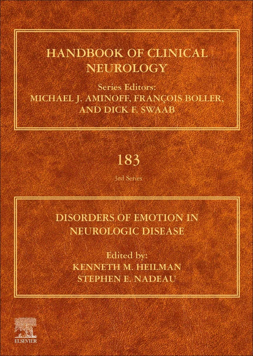 Disorders Of Emotion In Neurologic Disease 3Rd Series Volume 183 | Hardcover