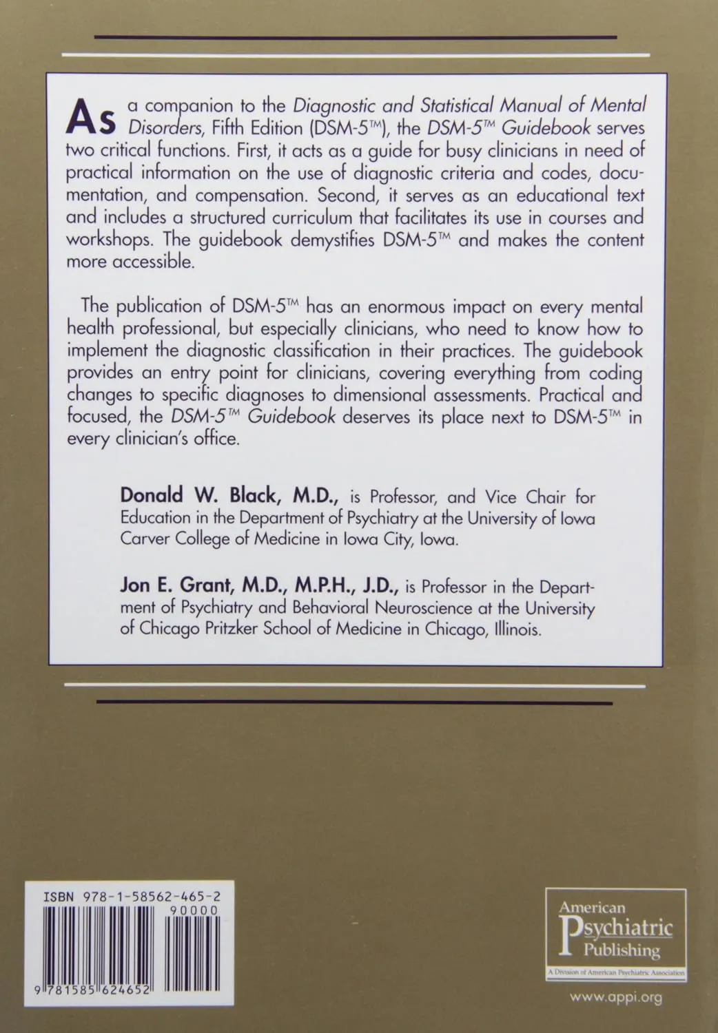 DSM-5 Guidebook The Essential Companion to the Diagnostic and Statistical Manual of Mental Disorders | 5th Edition | Paperback