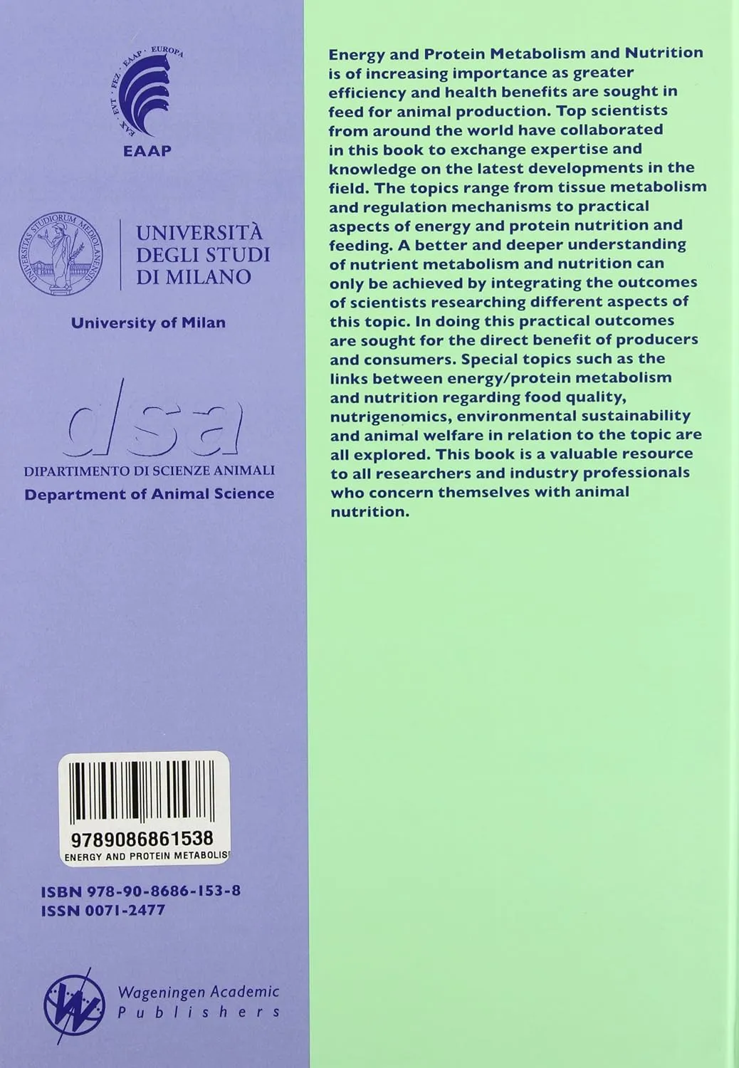 Energy and Protein Metabolism and Nutrition | Third Edition | Hardcover