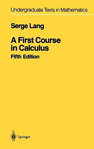 A First Course in Calculus | 5th Edition | Paperback