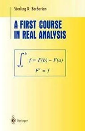 A First Course in Real Analysis | Paperback