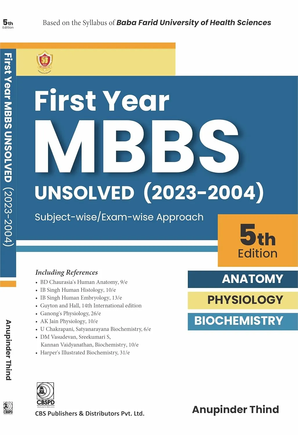 First Year Mbbs Unsolved (2023-2024) 5th Edition | Paperback