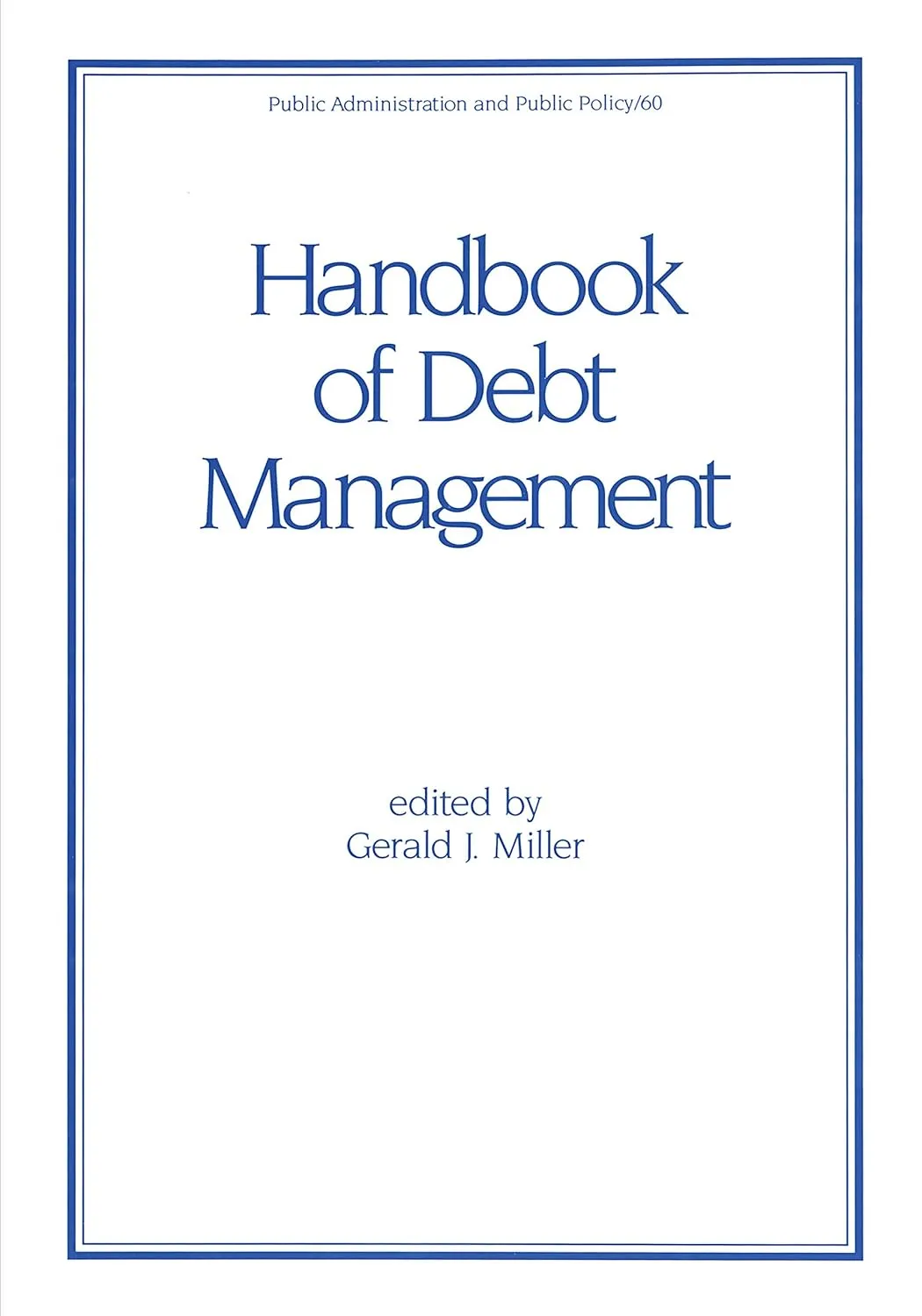 Handbook of Debt Management