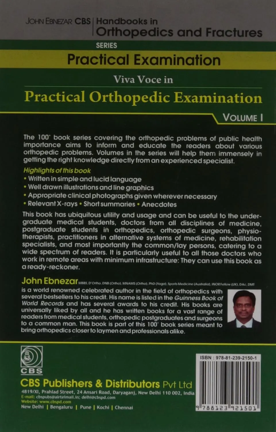 John Ebnezar CBS Handbooks in Orthopedics and Fractures Practical Examination  Viva Voce in Practical Orthopedic Examinations I