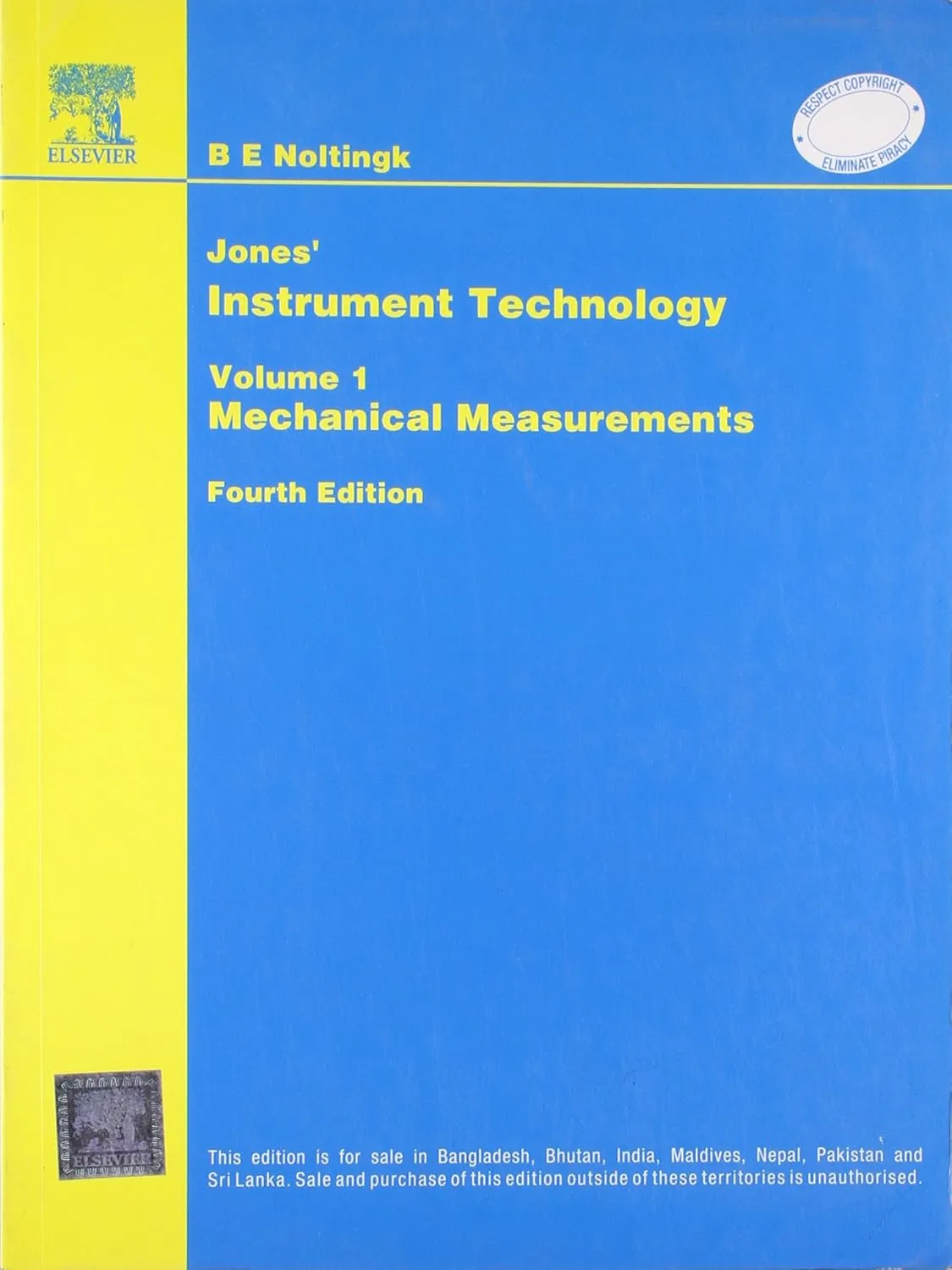 Jones’ Instrument TechnologyMechanical Measurements | 4th Edition Volume 1 | Paperback