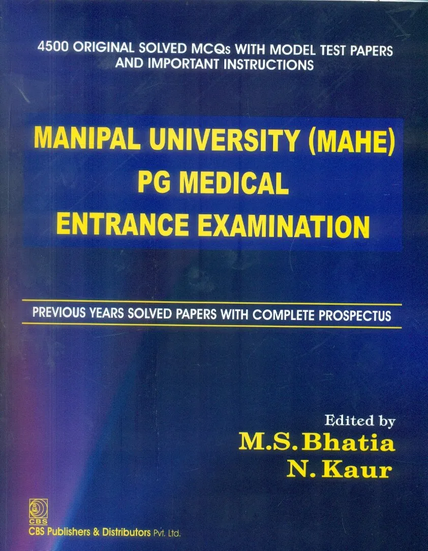 Manipal University (MAHE) PG Medical Entrance Examination | Paperback
