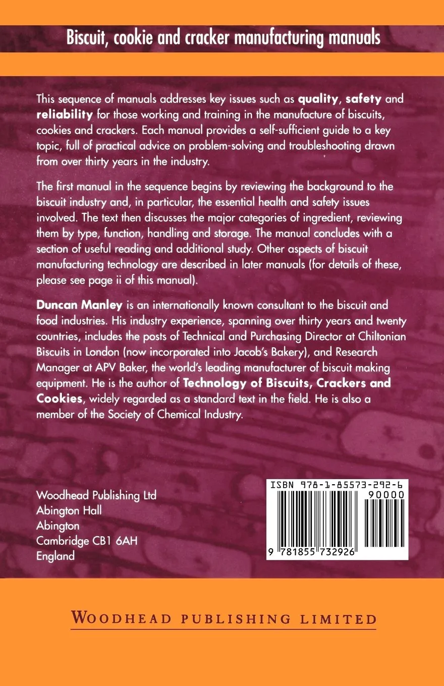 Manual 1 Ingredients Biscuit Cookie And Cracker Manufacturing Manuals | Paperback
