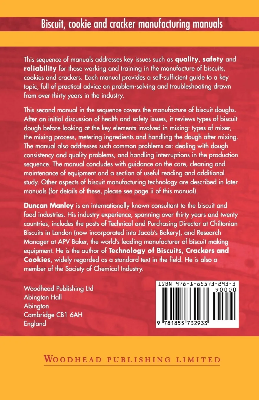 Manual 2 Biscuit Doughs Biscuit Cookie And Cracker Manufacturing Manuals | Paperback