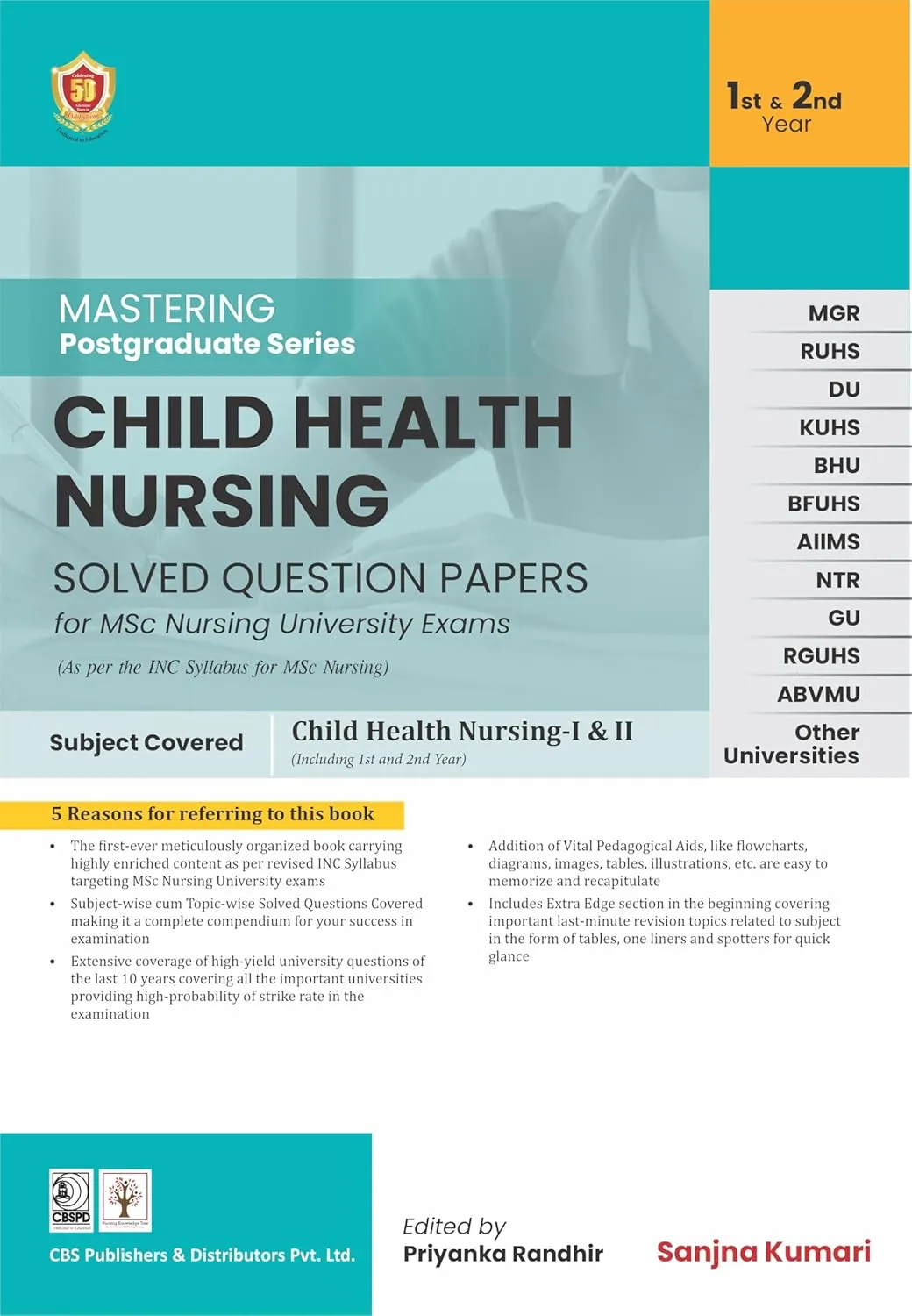 Mastering Postgraduate Series Child Health Nursing Solved Question Papers For Msc Nursing University Exams 1St and 2Nd Year | Paperback