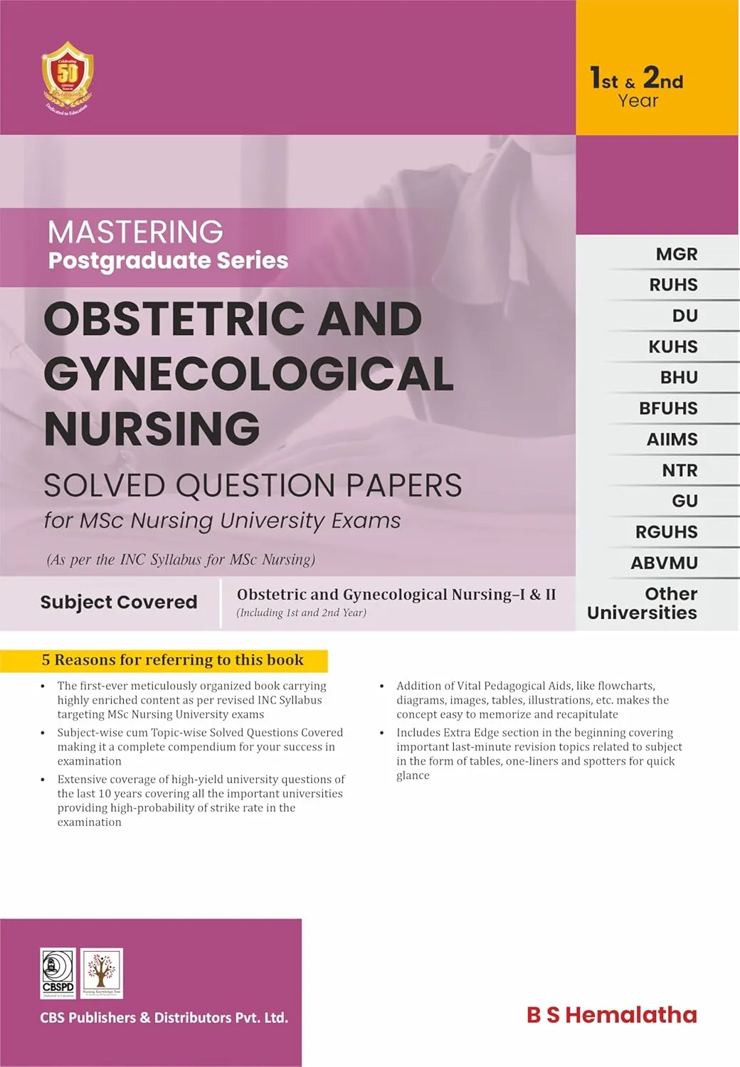 Mastering Postgraduate Series Obstetric And Gynecological Nursing Solved Question Papers For Msc Nursing University Exam 1St And 2Nd Year (Pb 2025)