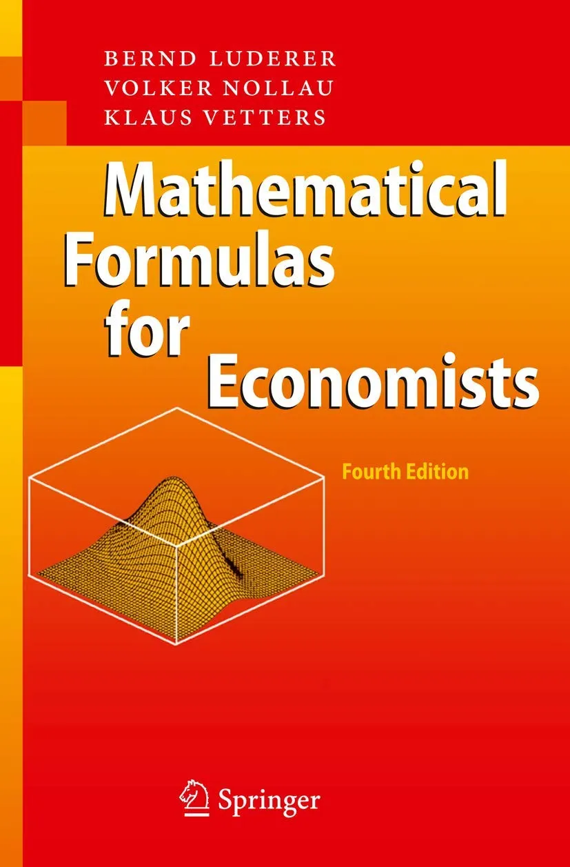 Mathematical Formulas for Economists | 4th Edition | Paperback