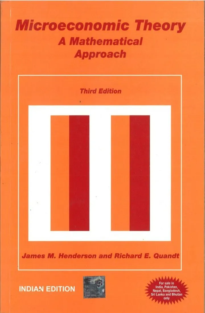 Microeconomic Theory A Mathematical Approach | Third Edition | Paperback