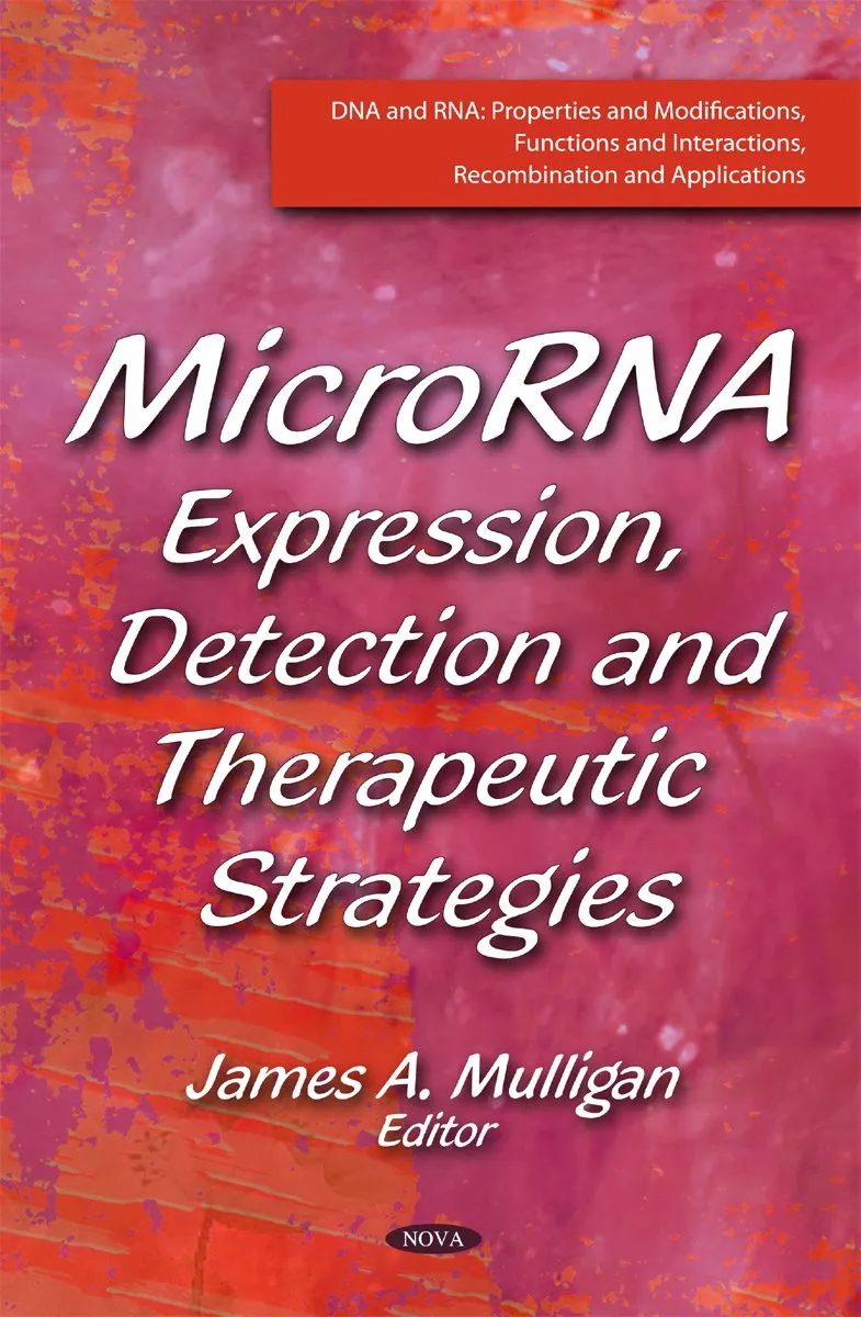 MicroRNA Expression | Detection and Therapeutic Strategies | Hardcover