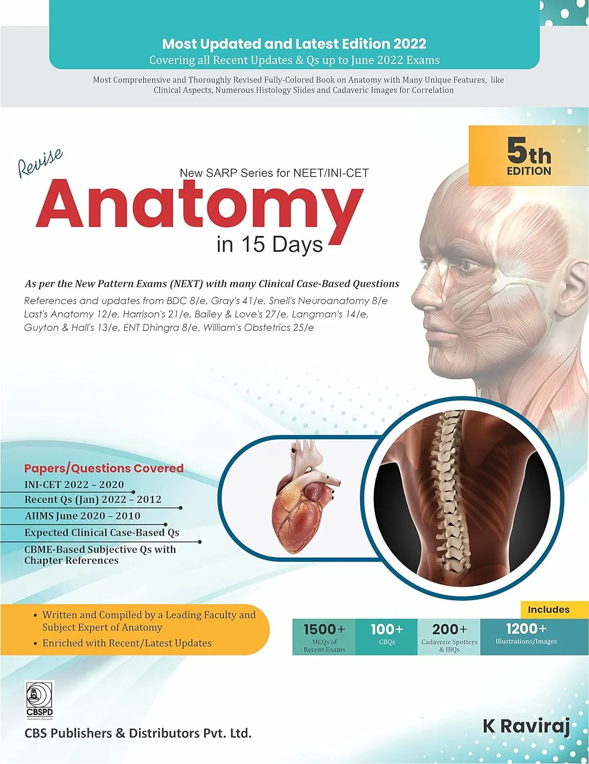 New Sarp Series For Neet/Ini-Cet Revise Anatomy In 15 Days 5th Edition | Paperback