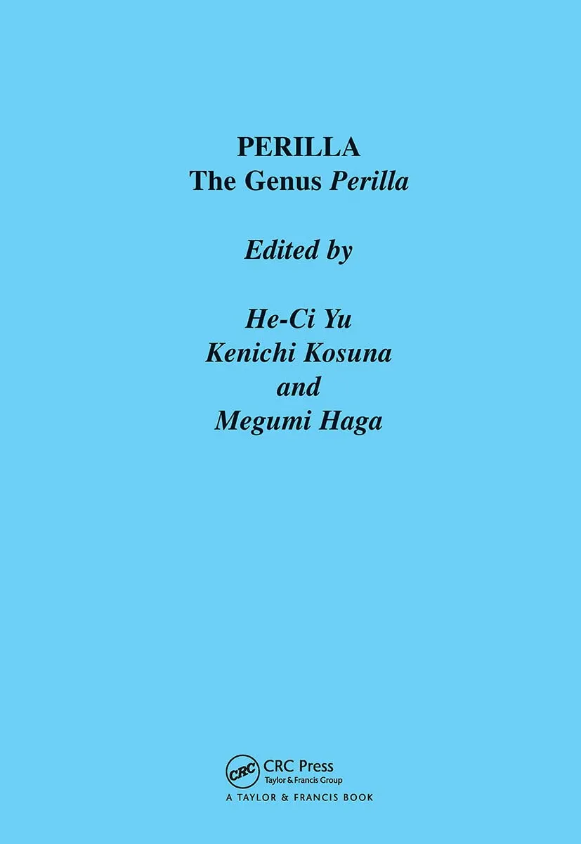 Perilla The Genus Perilla | Hardcover