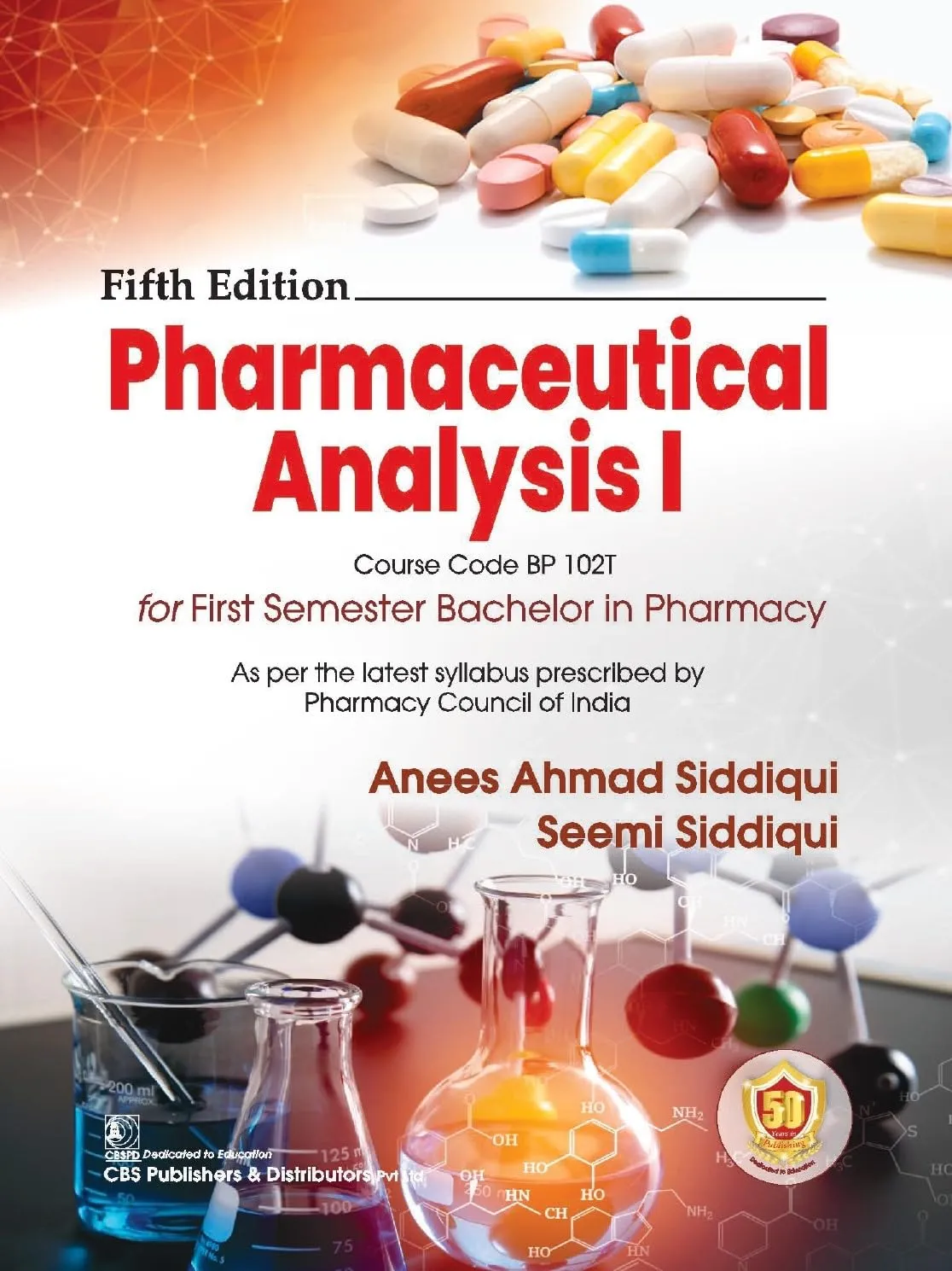 Pharmaceutical Analysis I For First Semester Bachelor In Pharmacy 5th Edition | Paperback