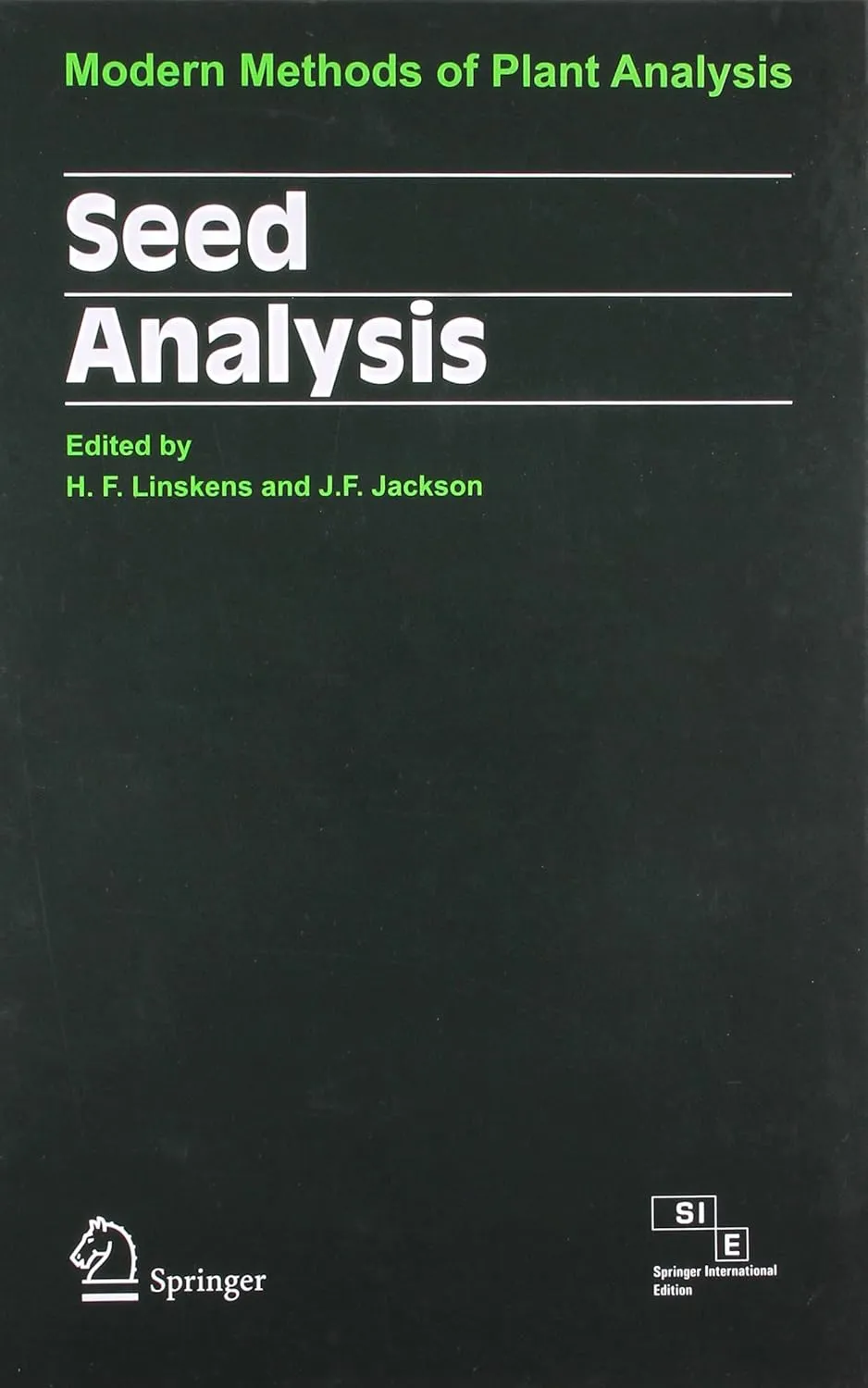 Seed Analysis Modern Methods of Plant Analysis | Hardcover