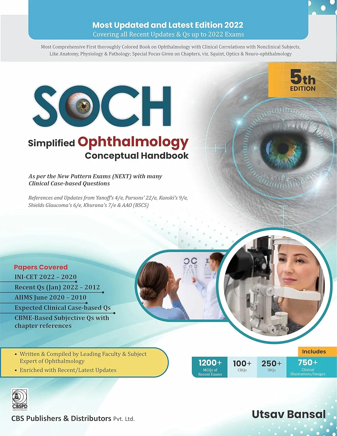 SOCH Simplified Ophthalmology Conceptual Handbook | 5th Edition | Paperback