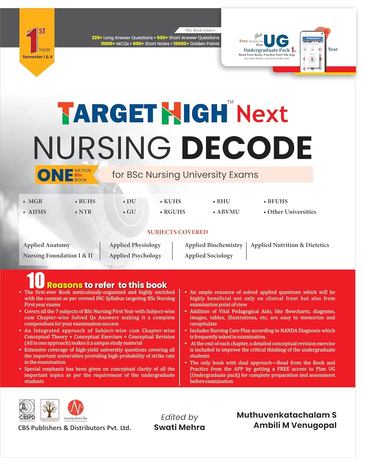 Target High Next Nursing Decode One Nation Bsc Book For Bsc Nursing University Exams 1St Year Semester I and II Year | Paperback