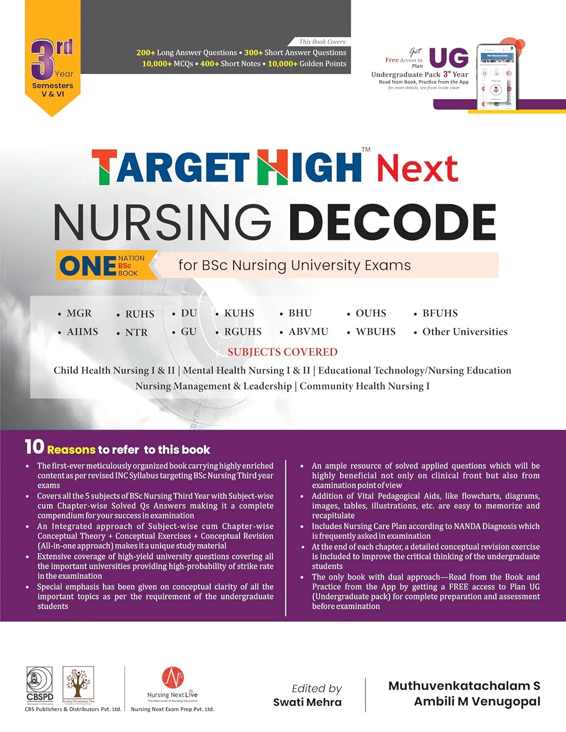 Target High Next Nursing Decode One Nation Bsc Book For Bsc Nursing University Exams 3Rd Year Semester V and Vi Year | Paperback