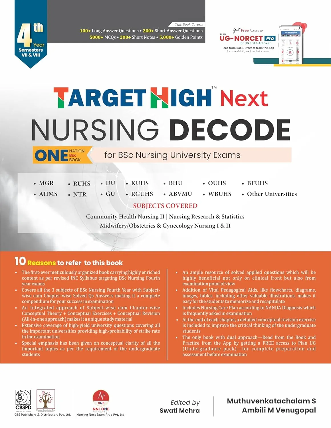 Target High Next Nursing Decode One Nation Bsc Book For Bsc Nursing University Exams 4Th Year Semester Vii and Viii Year | Paperback