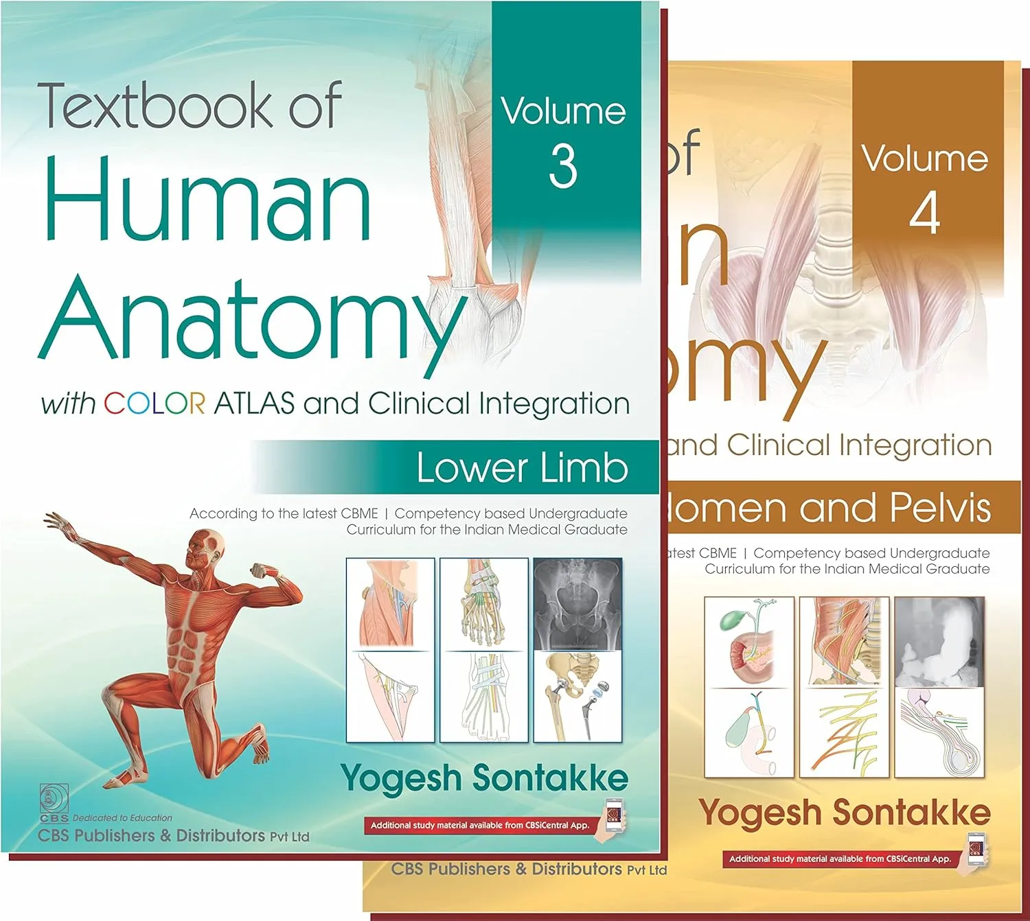 Textbook of Human Anatomy with Color Atlas and Clinical Integration | Vol 3 - Lower Limb and Volume 4 - Abdomen and Pelvis (With Free Companion Workbook) | Paperback