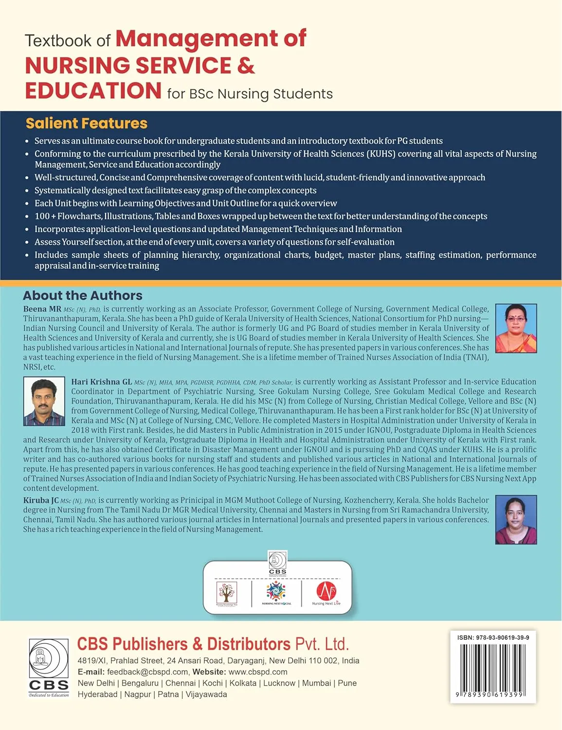 Textbook Of Management Of Nursing Service And Education For Bsc Nursing As Per The Kush Syllabus | Paperback