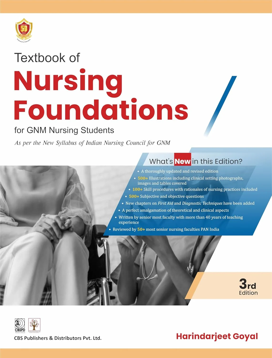 Textbook of Nursing Foundations for GNM Nursing Students | Third Edition | Paperback