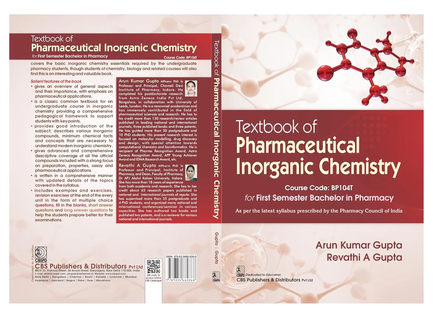 Textbook Of Pharmaceutical Inorganic Chemistry For First Semester Bachelor In Pharmacy | Paperback