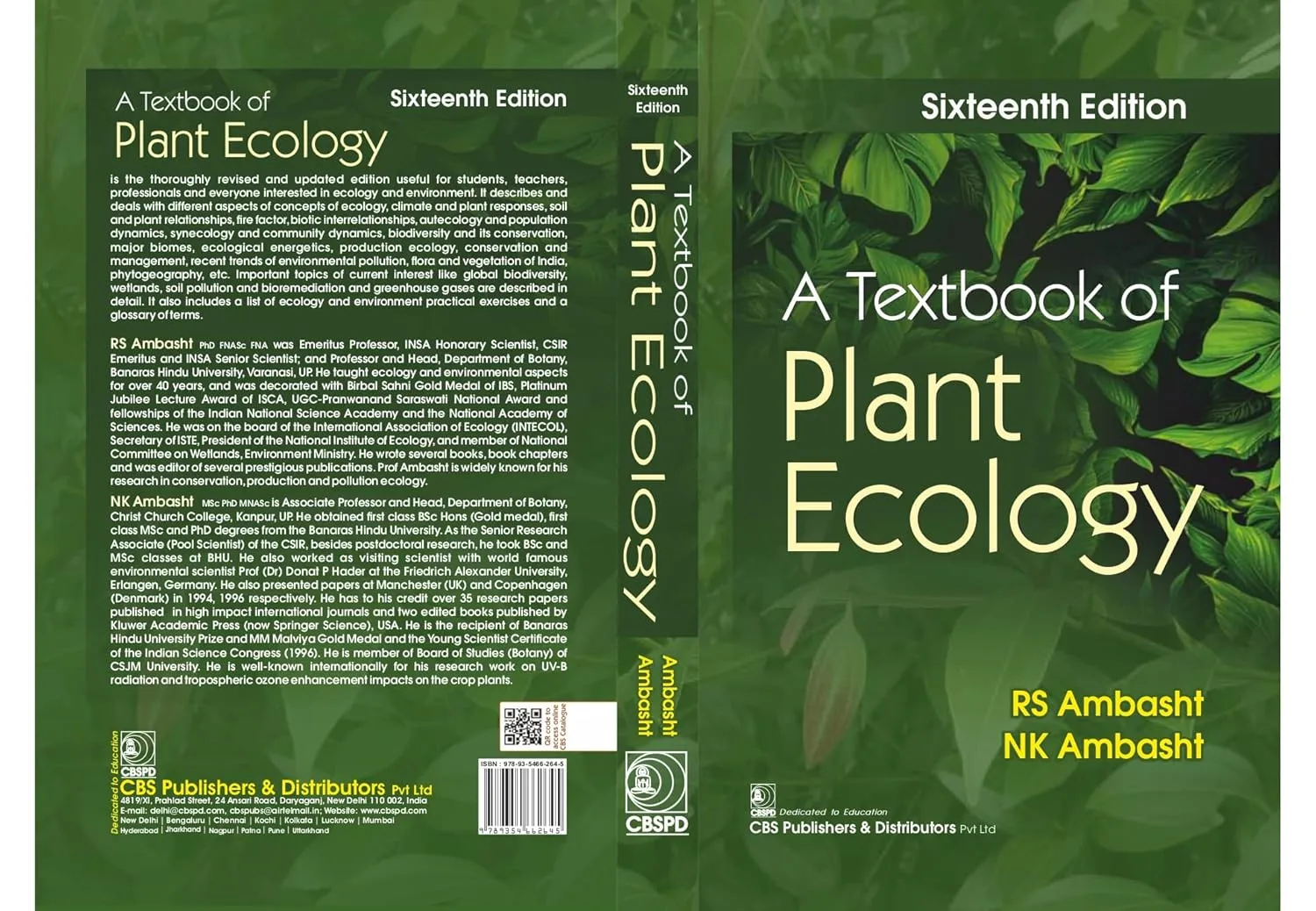 A Textbook Of Plant Ecology 16th Edition | Paperback