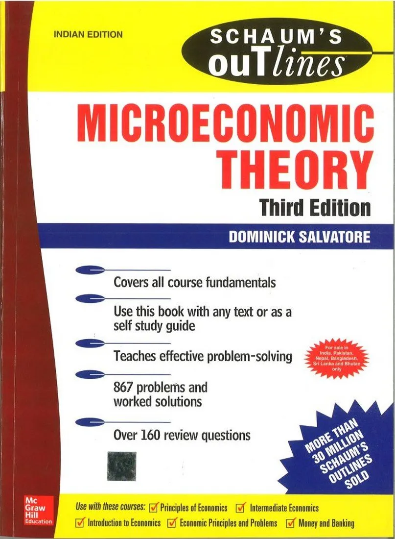 Theory And Problems Of Microeconomic Theory | Third Edition | Paperback