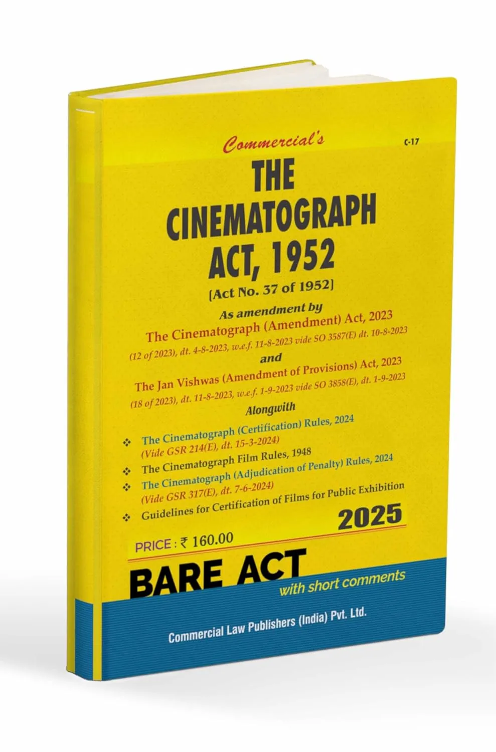 Cinematograph Act, 1952 with Rules