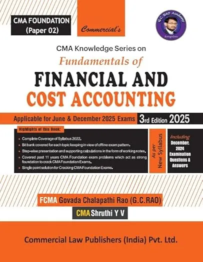 Financial and Cost Accounting (CMA Foundation Paper 02) 3rd Edition