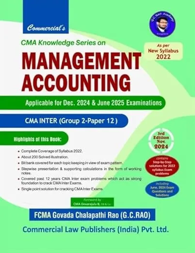 Management Accounting (CMA Inter G-2 Paper 12) 3rd Edition