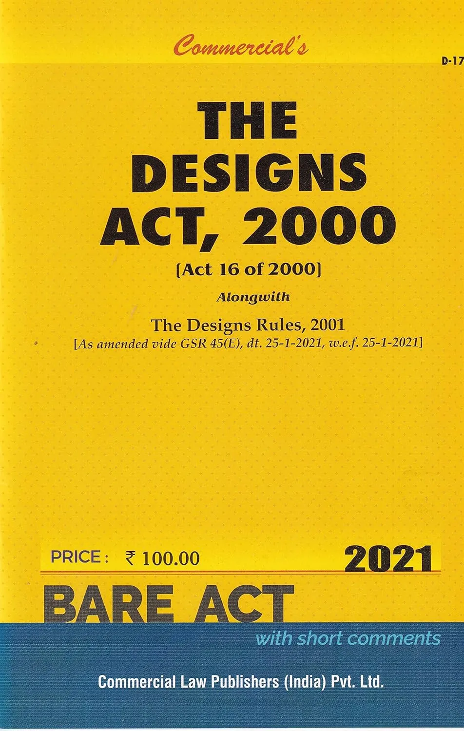 Designs Act, 2000 with Rules, 2001