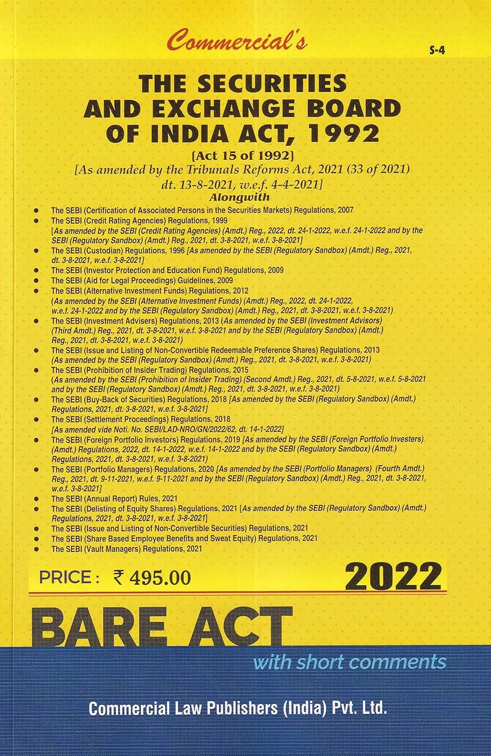 Securities and Exchange Board of India Act, 1992 with Allied Rules