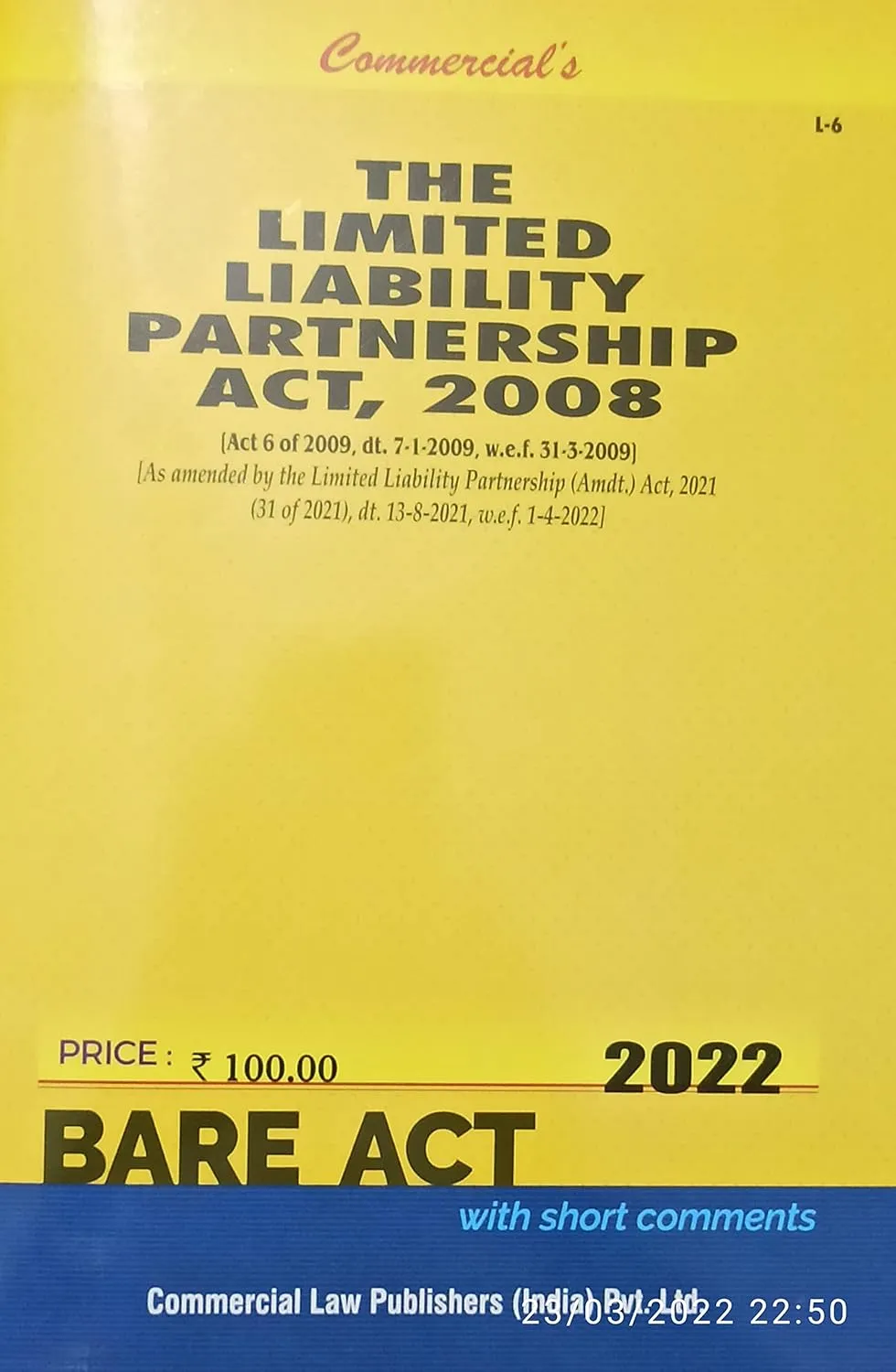 Limited Liability Partnership Act, 2008
