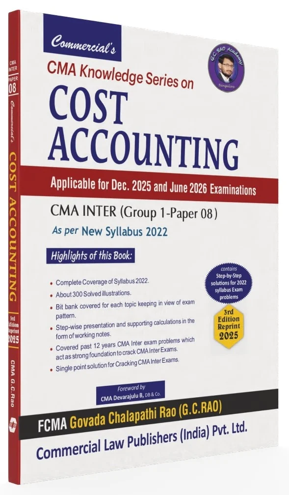 Cost Accounting (CMA Inter G-1 Paper 8) 3rd Edition
