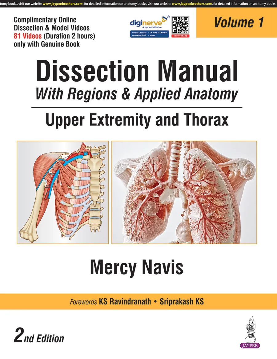 Dissection Manual With Regions & Applied Anatomy Upper Extremity And Thorax Vol.1 | Paperback