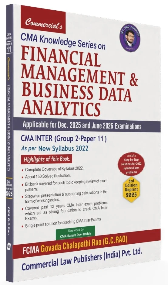 Financial Management and Business Data Analytics (CMA Inter G-2, Paper-11) 3rd Edition